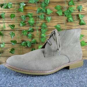 Old Navy Taupe Fabric Desert Chukka Boots Lace Up Casual Classic Comfort Men 10